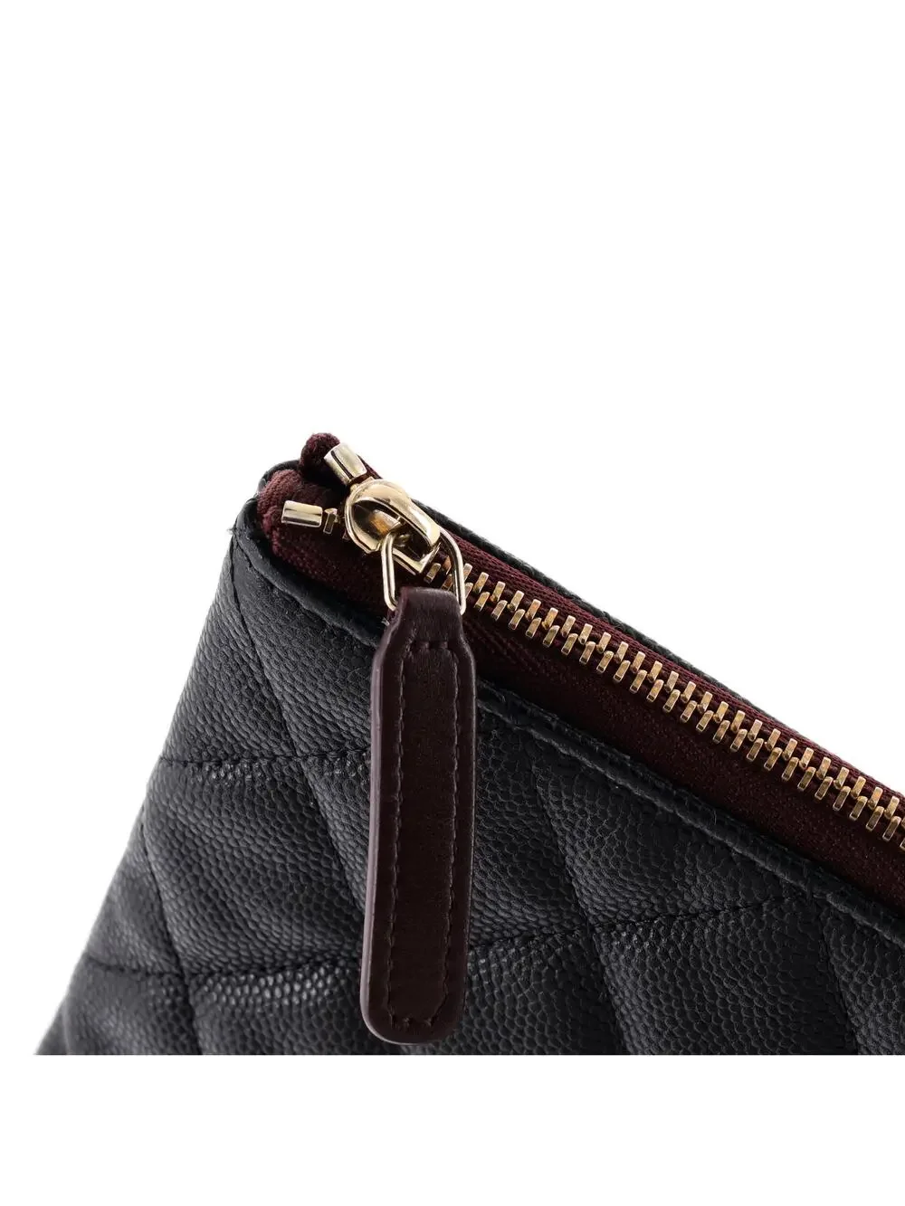 Chanel O Case Clutch Quilted Caviar #333605C10B